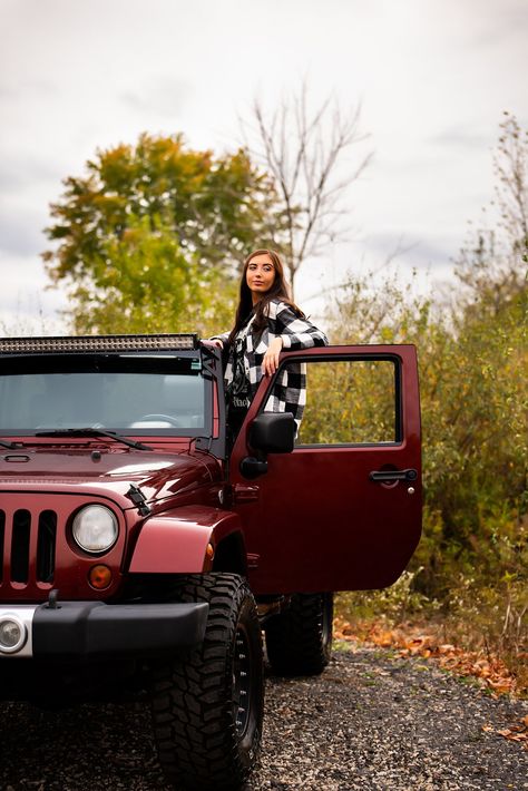 Jeep Photoshoot Ideas, Open Jeep, Jeep Photoshoot, Jeep Driving, Fall Senior Session, Orange Jeep, Jeep Wrangler Girl, Jeep Photos, High Ground