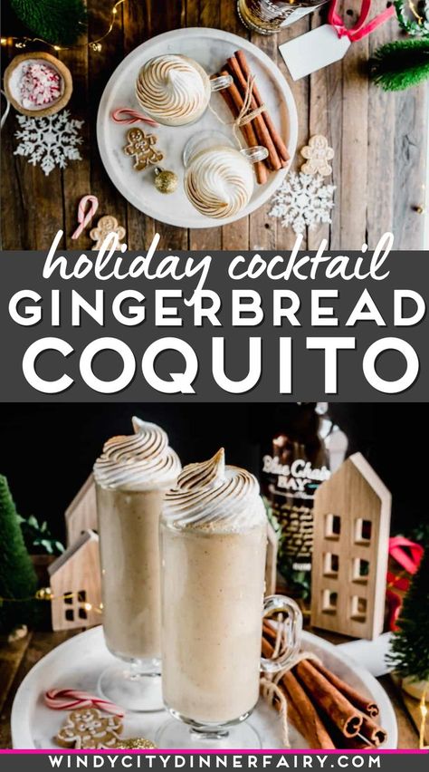 Coquito Drink, Eggnog Dessert, Coquito Recipe, Adult Beverages Recipes, Homemade Alcohol, Boricua Recipes, Happy Drink, Boozy Desserts, Shakes Drinks