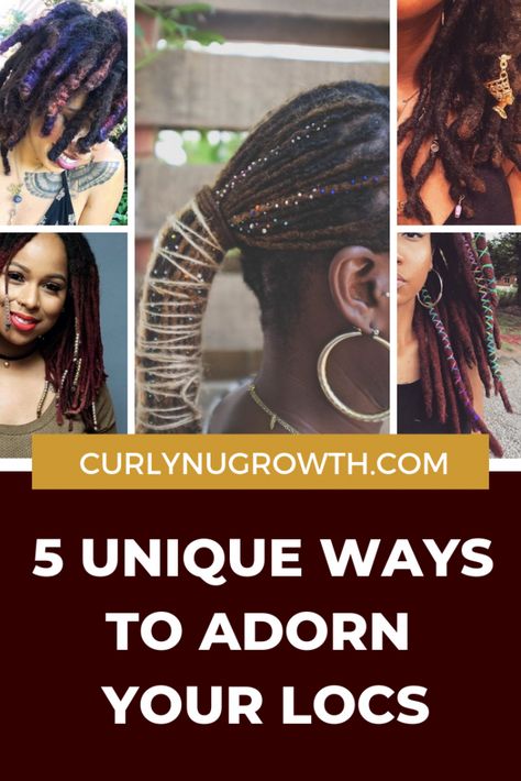 5 Ways To Have Fun With Locs | The Digital Loctician Hair Jewerly, New Dreads, Hair Color Spray, Sister Locs, Liquid Hair, Dreadlock Accessories, Hair Chalk, Beautiful Natural Hair, Dreadlock Hairstyles