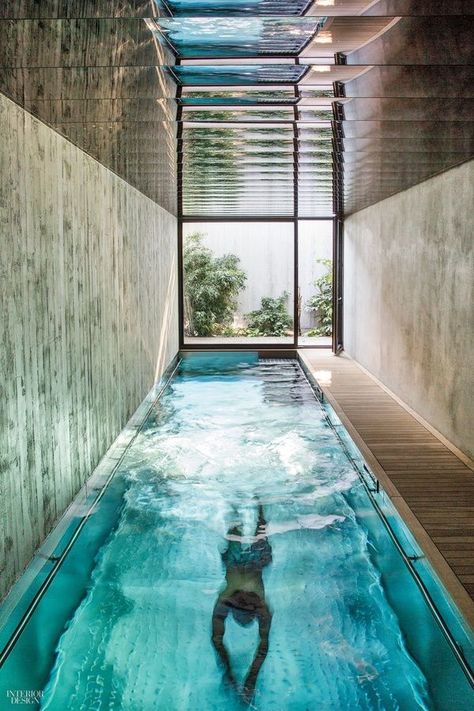 Indoor Pool House, Indoor Swimming Pool Design, Pool Indoor, Moderne Pools, Indoor Pool Design, Endless Pool, Piscina Interior, Indoor Swimming Pool, Swimming Pool House