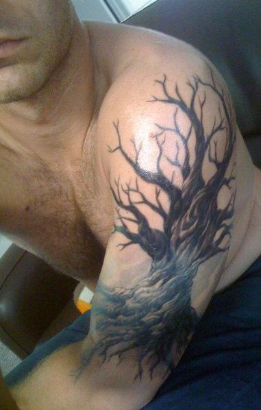 50 Oak Tree Tattoo Designs For Men - Leaves And Acorns Oak Tree Tattoo Designs, Dead Tree Tattoo, Olive Tree Tattoos, Tree Tattoo Arm, Tree Sleeve, Tree Tattoo Men, Oak Tree Tattoo, Tree Tattoo Designs, Tattoo Life