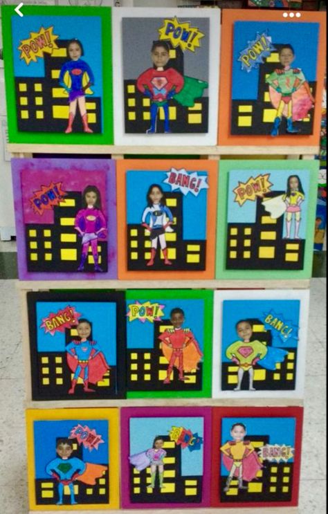 Super Heroes Crafts, Super Hero Back To School, Super Hero Craft Ideas, Super Hero School Ideas, Super Hero Art Projects For Kids, Superhero Crafts For Kids, Superman Crafts, Superhero Preschool, Art Projects Kids