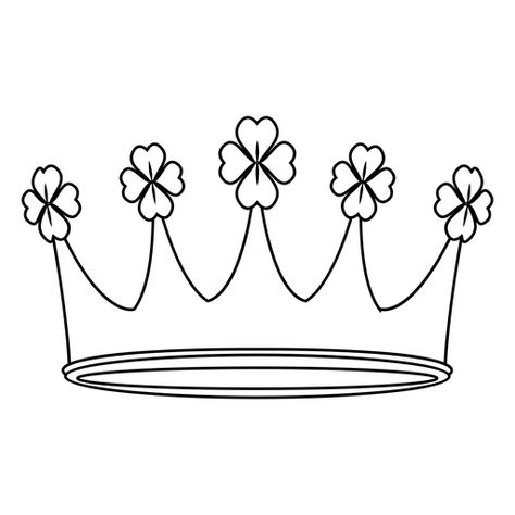 Four leaf clover crown PNG Design Clover Crown, Crown Png, Art Food, Four Leaf, Design Ad, Leaf Clover, Four Leaf Clover, Png Design, Svg Design