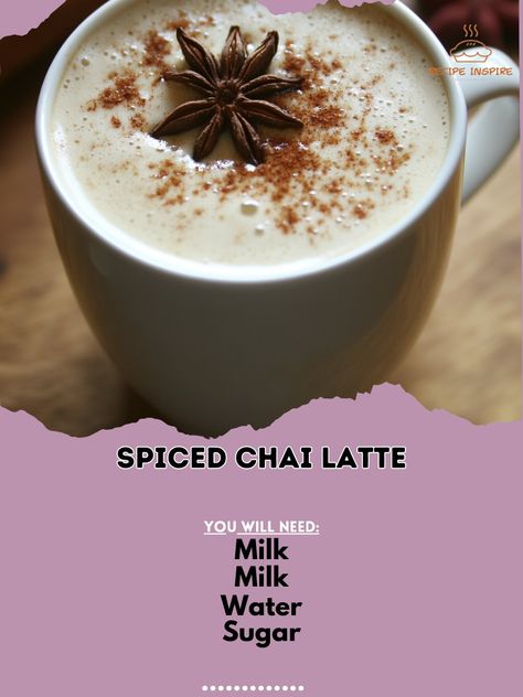 Warm up with this cozy Spiced Chai Latte, perfect for chilly days and sweet moments! 🍂❤️ #ChaiLove Spiced Chai Latte Ingredients: Water (2 cups) Black tea bags (2) Milk (1 cup) Sugar (2 tbsp) Ground cinnamon (1/2 tsp) Ground ginger (1/4 tsp) Ground cardamom (1/4 tsp) Vanilla extract (1 tsp) Instructions: Boil water and steep tea bags for 5 minutes. Remove tea bags and stir in milk, sugar, and spices. Heat until warm, then add vanilla. Froth if desired and serve hot! ☕✨ This Spiced Chai La... Ashwagandha Root Powder Recipes, Ashwagandha Powder Uses, Ashwagandha Recipes Herbal Teas, Ashwagandha Drink Recipes, How To Take Ashwagandha Powder, Ashwagandha Tea Recipe, How To Use Ashwagandha Powder, Ashwagandha Powder Recipes, Ashwagandha Drink