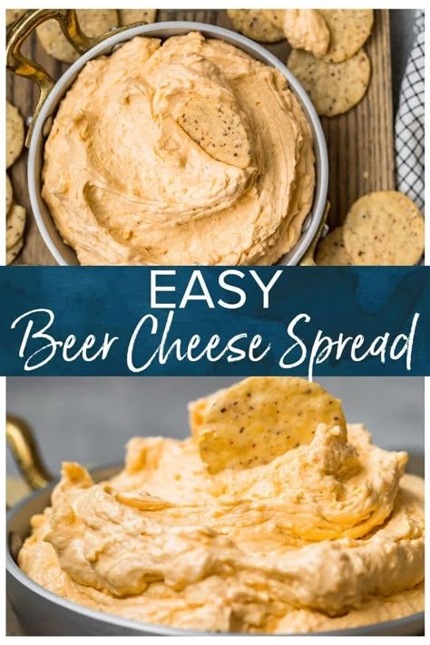 This easy beer cheese dip comes together quickly with just a handful of ingredients. A perfect appetizer dip to serve a crowd that is full of flavor. Beer Cheese Spread, Easy Beer Cheese Dip, Easy Beer Cheese, Beer Cheese Recipe, Beer Cheese Dip Recipe, Cheese Spread Recipes, Cheese Dip Recipe, Homemade Dips, Beer Cheese Dip