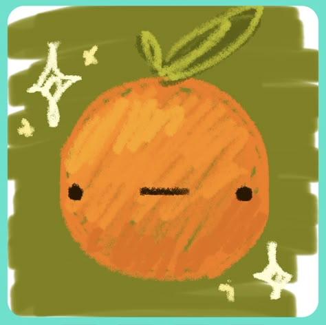 Pink And Orange Drawing, Orange Aesthetic Drawing, Orange Fruit Drawing, Orange Doodles, Orange Fruit Art, Fruit Doodles, Orange Doodle, Orange Drawing, Fruit Doodle