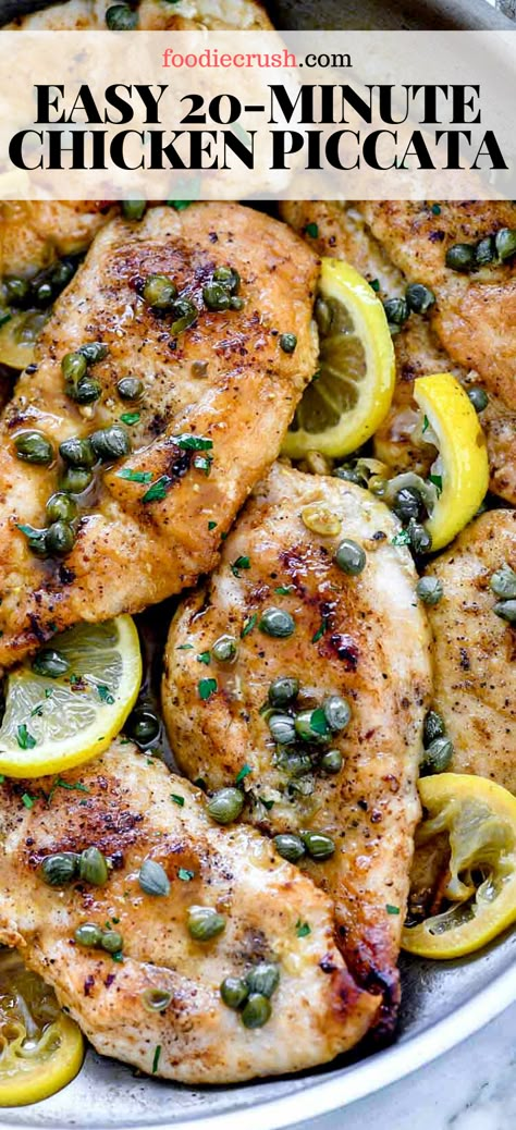 Easy Chicken Piccata Recipe, Chicken Piccata Easy, Easy Chicken Piccata, Piccata Recipe, Chicken Piccata Recipe, Foodie Crush, Chicken Piccata, Dinner Easy, God Mat