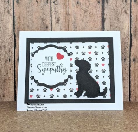 Stampin Up Pet Sympathy Cards Dogs, Pet Bereavement Cards, Stampin Up Dog Sympathy Card, Pet Sympathy Cards Dogs, Pet Sympathy Cards Handmade, Paper Cards Ideas, Dog Cards Handmade, Cat Cards Handmade, Stampin Up Sympathy Cards