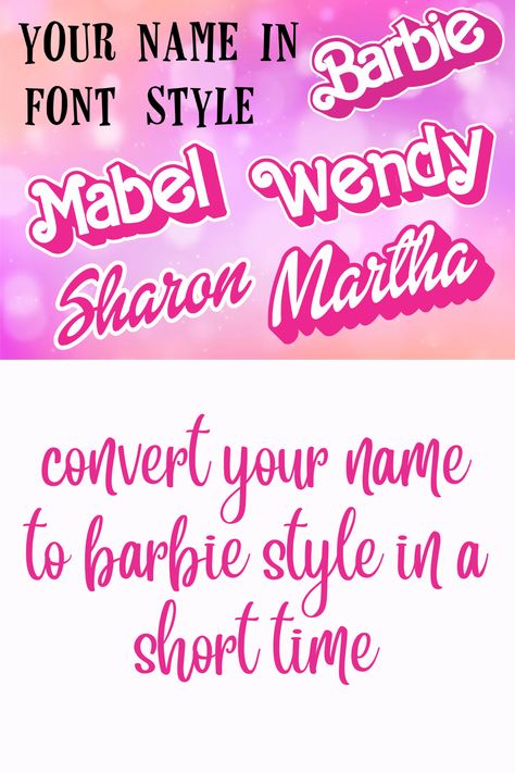 I will convert your name to barbie style in a short time Barbie Font Canva, Barbie Font Free, Barbie Names, Barbie Font Letters, Barbie Letters, Barbie Font, Barbie Bday, Award Names, Free Commercial Fonts