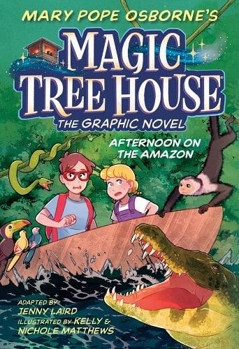 Afternoon on the Amazon Graphic Novel a book by Mary Pope Osborne, Jenny Laird, Kelly Matthews, et al. Mary Pope Osborne, Magic Tree House, Boom Studios, The Amazon Rainforest, Magic Treehouse, Music Theater, House Book, High Stakes, Amazon Rainforest