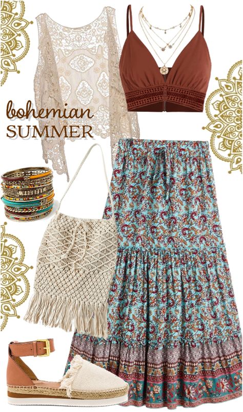 Indie Boho Outfits, Boho Aesthetic Outfit, Boho Hippie Aesthetic, Boho Hippie Outfits, Looks Hippie, Look Boho Chic, Mode Hippie, Bohemian Style Clothing, Boho Outfit