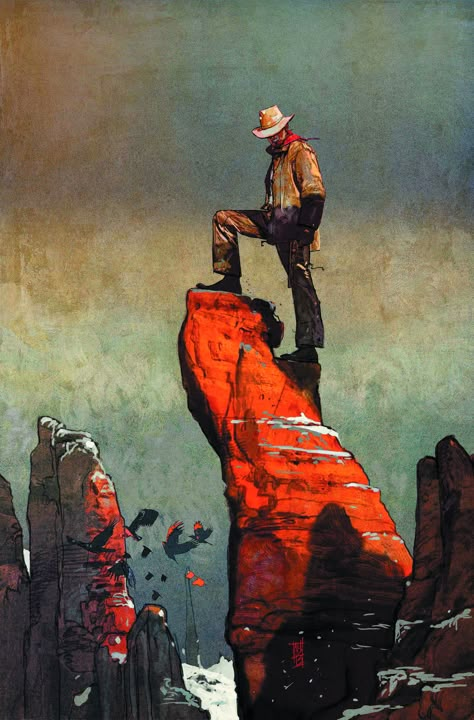 Western Gunslinger Art, Alex Maleev, Western Artwork, Man In Black, The Dark Tower, West Art, Cowboy Art, Western Art, Stephen King