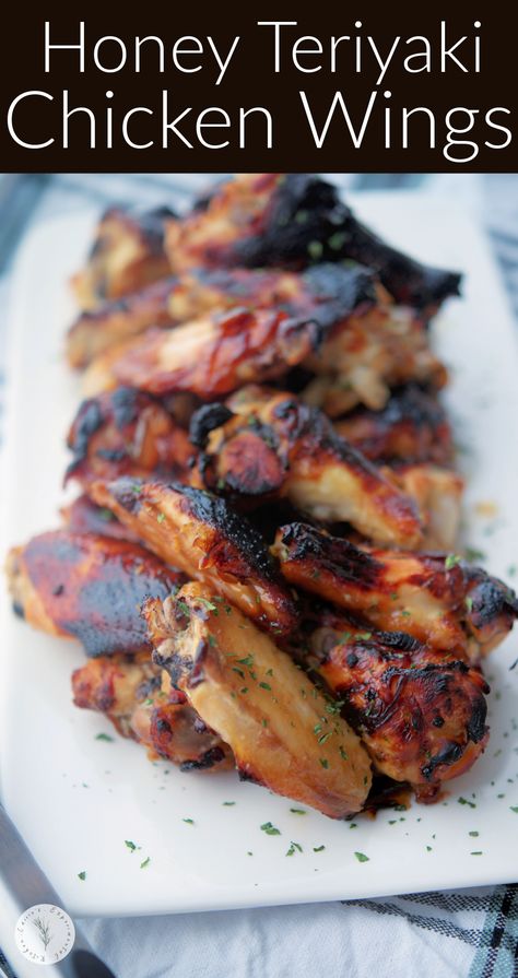 Honey Mustard Chicken Wings, Teriyaki Wings, Honey Chicken Wings, Honey Teriyaki Chicken, Teriyaki Chicken Wings, Honey Garlic Chicken Wings, Honey Barbecue Sauce, Wings Recipes, New Chicken Recipes