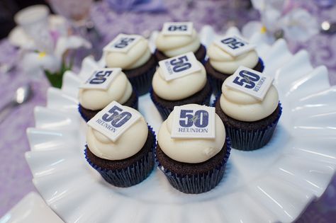 Class Reunion Cupcakes, Reunion Ideas, High School Reunion, Horned Frogs, Alumni Association, School Reunion, Class Reunion, Cupcake Muffins, Mini Cupcakes