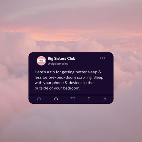 A goal I'm working on this summer is having a better relationship with my screen time and social media! I've been tracking my screen time weekly and surprisingly it's increased... A tip for getting better rest & less before-bed doom scrolling: Sleep with your phone & devices outside of your bedroom. This has helped me get better sleep and I always feel the difference of limited to no phone time right before bed vs. a lot of scrolling. If you find yourself doom scrolling in the morning, use ... No Phone Before Bed, Watching Phone In Bed Aesthetic, Fall Asleep On The Phone, Can’t Get Out Of Bed, Doom Scrolling, Get Better Sleep, No Phone, Better Relationship, Big Sisters
