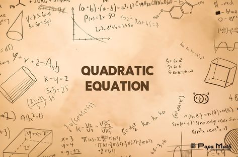 A quadratic equation’s second name is a second-degree or second-order equation.  Its simple definition is that quadratic equations are those that have the power or exponent two on a variable. Quadratic Equations Project, Quadratic Equations, Equations, Cover Pages, Quick Saves