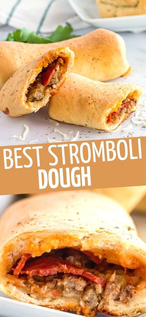 Homemade Stromboli Dough, Stromboli Dough Recipe, Stromboli Dough, Stromboli Pizza, Pizza Dough Recipes, Stromboli Recipe Easy, Homemade Stromboli, Italian Main Dishes, Yeast Recipes