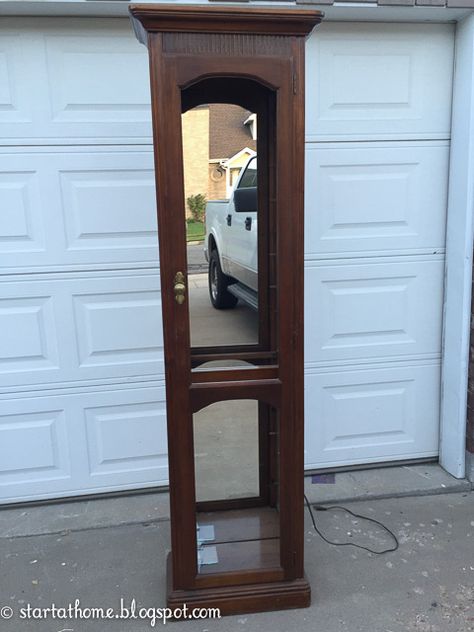 DIY Chalky Finish Curio Cabinet Curio Cabinet Redo, Painted Curio Cabinets, Curio Cabinet Makeover, Wardrobe Painted, Rooms To Go Furniture, Cabinet Makeover Diy, Glass Curio Cabinets, Furniture Repurposing, Chalk Paint Makeover