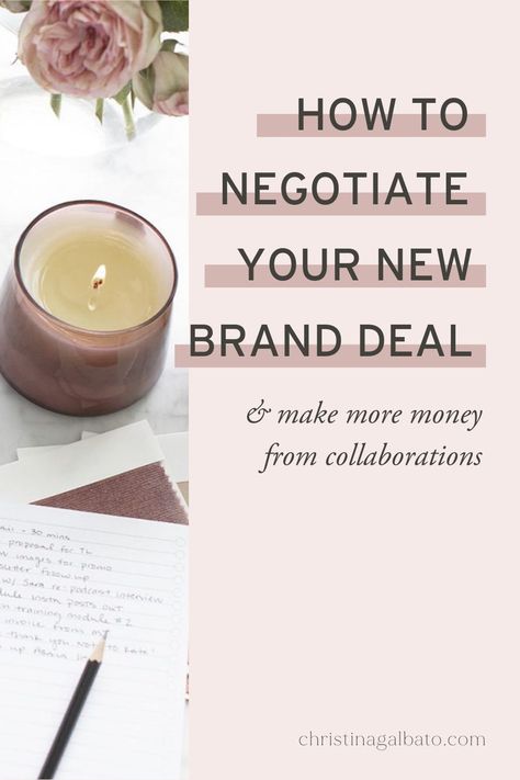 How to negotiate your new brand deal and make money from brand collaborations. If making more money from brand collaborations is one of your new year’s goals, keep on reading for 10 tips that you can implement immediately to increase your income. #branddeal #sponsorship Brand Sponsorship, B To B, Influencer Tips, Freelancing Tips, Brand Deals, Course Launch, Twitter Tips, Pr Agency, Work Online