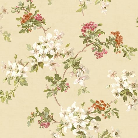 Fairwinds Studios Silana Dogwood Trail Wallpaper - CW20300 Winter Floral Wallpaper, Wisteria Cottage, Cottage Wallpaper, Brewster Wallpaper, Wallpaper Stores, Winter Floral, Metallic Wallpaper, Wallpaper Rolls, A Wallpaper