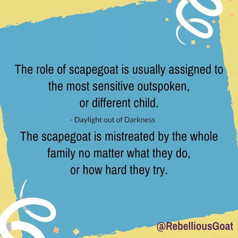 Family Scapegoat, The Scapegoat, Family Issues Quotes, Toxic Family Quotes, Narcissistic Family, Narcissism Relationships, Instagram Quote, Narcissistic People, Narcissistic Mother