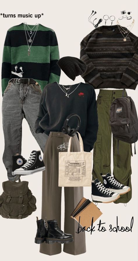 Retro Urban Fashion, Vintage Tomboy Outfits, Goblincore Fall Outfits, Transmasc Outfit Ideas, Regulus Outfits, Masc Outfits Fall, Transmasc Style, Grunge Astetic, Autumn Grunge Outfits