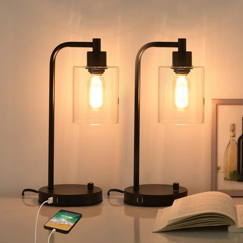 Industrial Table Lamps, Industrial Nightstand, Lamps For Bedrooms, Nightstand Desk, Industrial Table Lamp, Industrial Bedroom, Star Lamp, Nightstand Lamp, Industrial Table