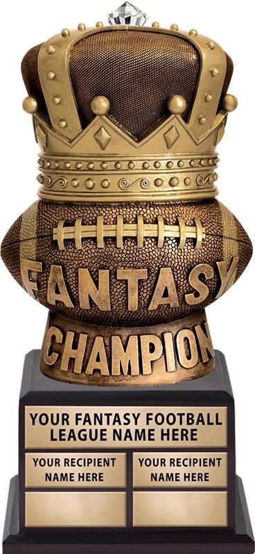 Perpetual Trophies | 14" Fantasy Football Champion King Perpetual Trophy Fantasy Football Trophy Ideas, Fantasy Football Trophy Diy, Fantasy Football League Names, Trophy Ideas, Fantasy Football Champion, Football Trophy, Engraved Name Plates, Fantasy Football Trophy, Engraved Plates