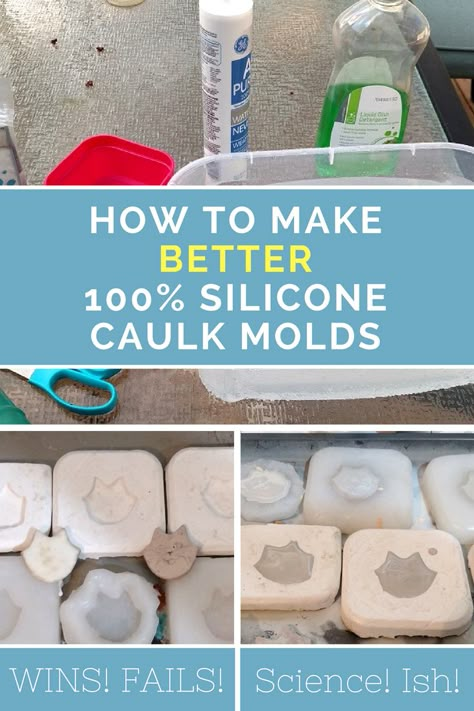 Making easy cheap molds from 100% silicone caulk. Works great with plaster of paris and resin casting! How To Make Silicone, Diy Silicone Mold, Diy Resin Mold, Silicone Caulk, Diy Silicone, Acrylic Craft Paint, Plaster Of Paris, Mold Release, Concrete Crafts