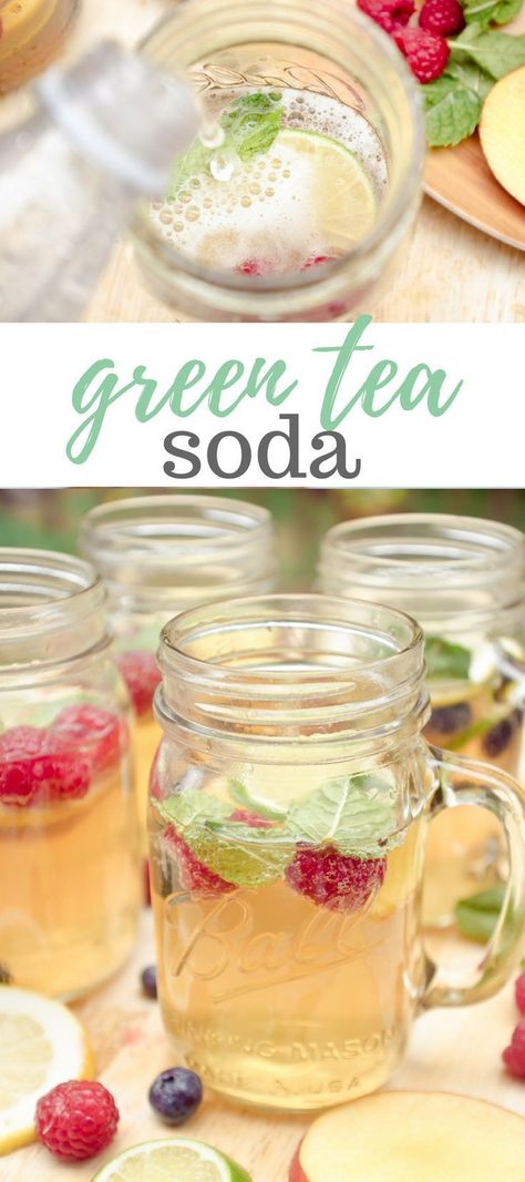 Tea Soda, The Republic Of Tea, Soda Recipe, Food Shows, Infused Water, Green Life, Non Alcoholic Drinks, Tea Recipes, Refreshing Drinks