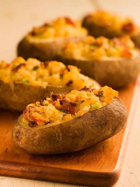 Twice-Baked Potatoes Potatoe Ideas, Best Potatoes For Baking, Tarragon Recipes, Chef Michael Smith, Stuffed Potato, Budget Freezer Meals, Potato Toppings, Baked Potato Recipes, Inexpensive Meals