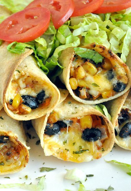 Sweet Potato Flautas, Potato Flautas, Baked Flautas, Galette Des Rois Recipe, Black Bean And Sweet Potato, Bean And Sweet Potato, Black Bean Sweet Potato, Avocado Dressing, Most Popular Recipes