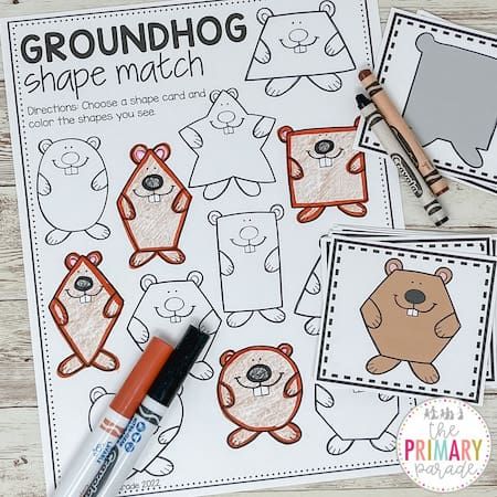 Groundhog Day Worksheets, Ground Hog Day Crafts, Groundhog Day Math, Groundhog Day Crafts, Groundhog Activities, Preschool Groundhog, Groundhogs Day, Prek Activities, Groundhog Day Activities