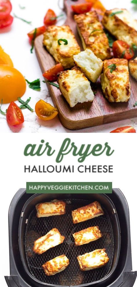 Halloumi Cheese Air Fryer, Air Fryer Haloumi, Air Fry Halloumi, How To Cook Halloumi Cheese, Halloumi Recipes Air Fryer, Top Air Fryer Recipes, Halloumi Air Fryer, Airfryer Halloumi, Halloumi Appetizer