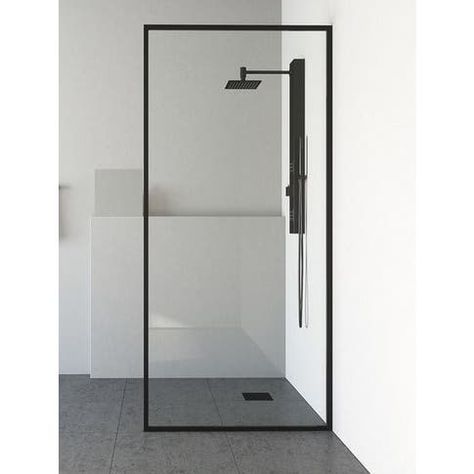 Frameless Shower, Backyard Retreat, Apartment Style, Black Shower, Main Bathroom, Shower Screen, Black Bathroom, Repair And Maintenance, Aluminum Frame