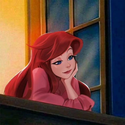 Disney Art Ariel, Ariel Fanart Modern, Ariel Icon Aesthetic, Disney Ariel Drawing, Arial Princess, Ariel Pfp, Ariel Artwork, Ariel Fan Art, Disney Princess Fanart