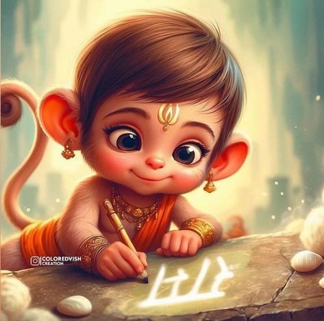 Hanuman Cute Pics, Cute Hanuman Ji Drawing, Hanuman Ji Cute Pics, Baby Hanuman Ji, Cute Hanuman Drawing, Shree Ram Png, Cute Hanuman Ji, Cute Hanuman, Little Hanuman