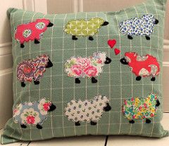 Fabric Apples, Applique Cushions, Sheep Crafts, Freehand Machine Embroidery, Appliqué Quilts, Creeper Minecraft, Sewing Cushions, Free Motion Embroidery, Sewing Appliques