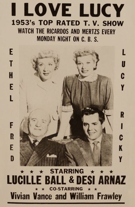 William Frawley, I Love Lucy Show, Lucille Ball Desi Arnaz, Lucy And Ricky, Desi Arnaz, Classic Television, Lucille Ball, Love Lucy, Old Tv Shows