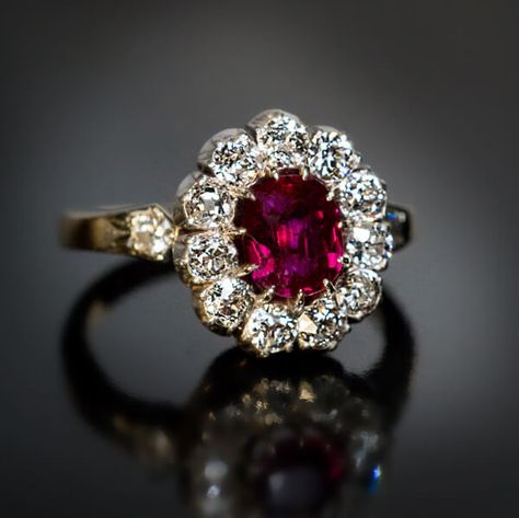 Antique Victorian Era Ruby And Diamond Engagement Ring - Antique Jewelry | Vintage Rings | Faberge EggsAntique Jewelry | Vintage Rings | Faberge Eggs Unique Engagement Rings Rose Gold, Rubin Ring, Morganite Engagement Ring Set, Pink Morganite Engagement Ring, Morganite Engagement, Morganite Engagement Ring, Deco Floral, Ruby Jewelry, 18k Yellow Gold Ring