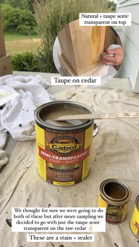 Cabot Stain, Farmhouse Exterior Paint Colors, Composite Siding, Cedar Stain, Farmhouse Ideas, Grey Stain, Farmhouse Exterior, Exterior Paint Colors, Exterior Paint