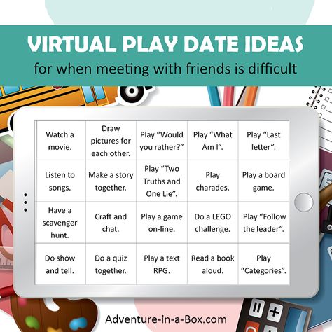 When kids can't meet up with their friends, here are some games to play on Facetime with friends, to make a virtual play date more fun! Games To Play On Facetime, Facetime With Friends, Virtual Games For Kids, Things To Do With Friends, Games To Play With Kids, Friends Adventures, Virtual Games, Play Date, Fun Activities To Do