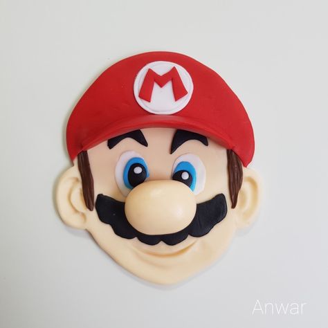 How to make super Mario 2d face Super Mario Clay, Mario Clay, Mario Cake Ideas, Mario Face, Face Cake, Mario Cake, Kids Clay, Girl Cakes, Sculpture Clay