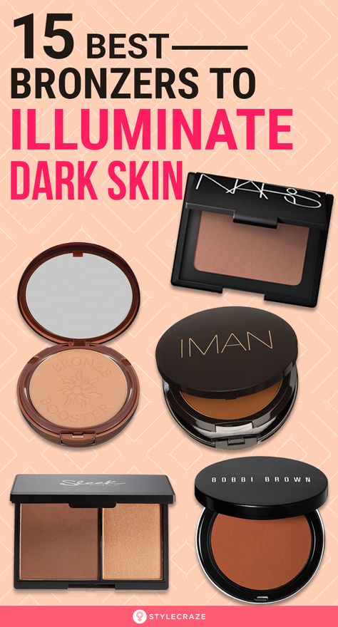 Bronzer For Dark Skin, Bronzers For Dark Skin, Highlighter For Dark Skin, Summer Glow Makeup, Dusky Skin, Iman Cosmetics, Best Bronzer, Sunkissed Skin, Holiday Makeup Looks