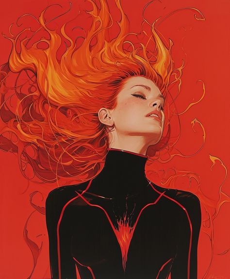 Stunning inspiring artwork selected by ThetaCursed, License: CC BY-NC 4.0 Ben Oliver, Marvel Jean Grey, Woman With Red Hair, Catelyn Stark, Redhead Art, Jean Grey Phoenix, Comic Book Girl, Marvel Heroines, Painting Of A Woman