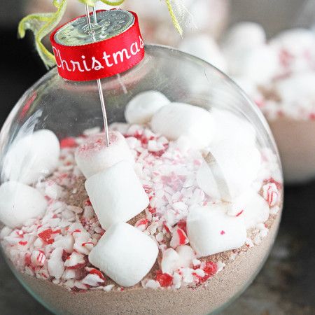 Peppermint Cocoa Christmas Ornaments | Creme De La Crumb Easy To Make Christmas Ornaments, Diy Christmas Ball, Peppermint Cocoa, Inexpensive Christmas, Neighbor Christmas Gifts, Cocoa Christmas, Christmas Gifts For Boyfriend, Neighbor Gifts, Christmas Ornaments Homemade