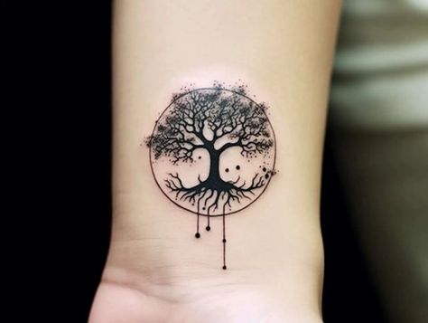 Tree of Life Tattoo Meaning: Unveiling the Depth and Beauty Tattoo Symbolism, Symbolism Meaning, Roots Tattoo, Sun Tattoo Designs, Family Tree Tattoo, Tattoos Infinity, Saved Tattoo, Tattoos Mandala, Circle Tattoo