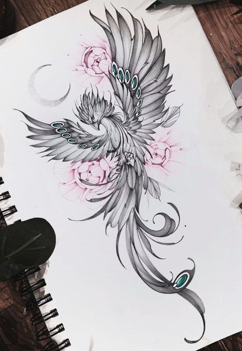 Goth Symbols, Tato Phoenix, Tattoo Mafia, Phoenix Tattoo Feminine, Small Phoenix Tattoos, Phoenix Bird Tattoos, Friends Tattoo, Couples Tattoo, Phoenix Tattoos