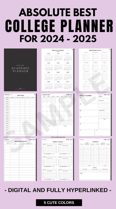 2024-2025 College Planner, Student Planner, College Planner Goodnotes, Digital College Planner #p... plumpaperplanner #goodnotesplanning #2024digitalplanner #mealplannersheets📋 Day Planner Printables Free, Day Planner Printables, College Planner Printables, Best Digital Planner, Aesthetic Student, Digital Planner Ideas, Student Calendar, Planners For College Students, Items For College