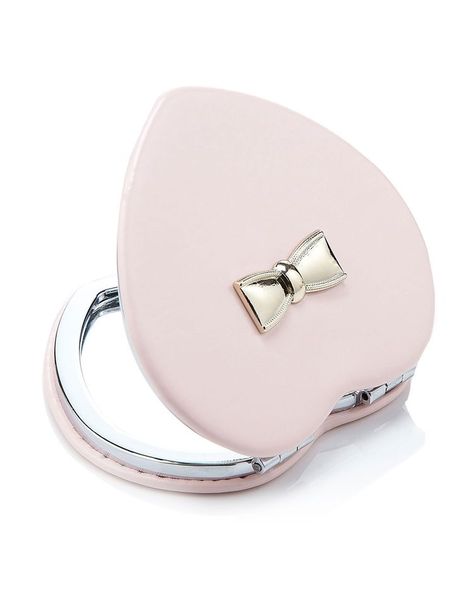 Bow Mirror, What In My Bag, Pink Girly Things, Makeup Items, Birthday Wishlist, Pocket Mirror, Compact Mirror, Bags Purses, Christmas Wishlist